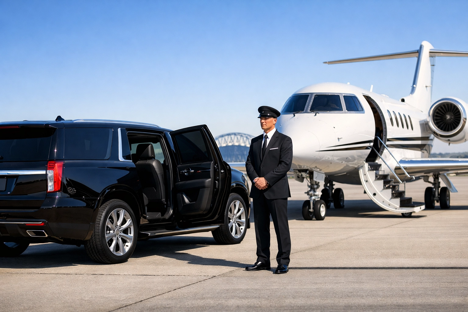 The Ultimate Guide to Super Bowl Branding Blitz Tactics: Everything You Need to Succeed in High-Stakes Marketing Luxury executive SUV and private jet representing elite corporate travel logistics for major sporting events.