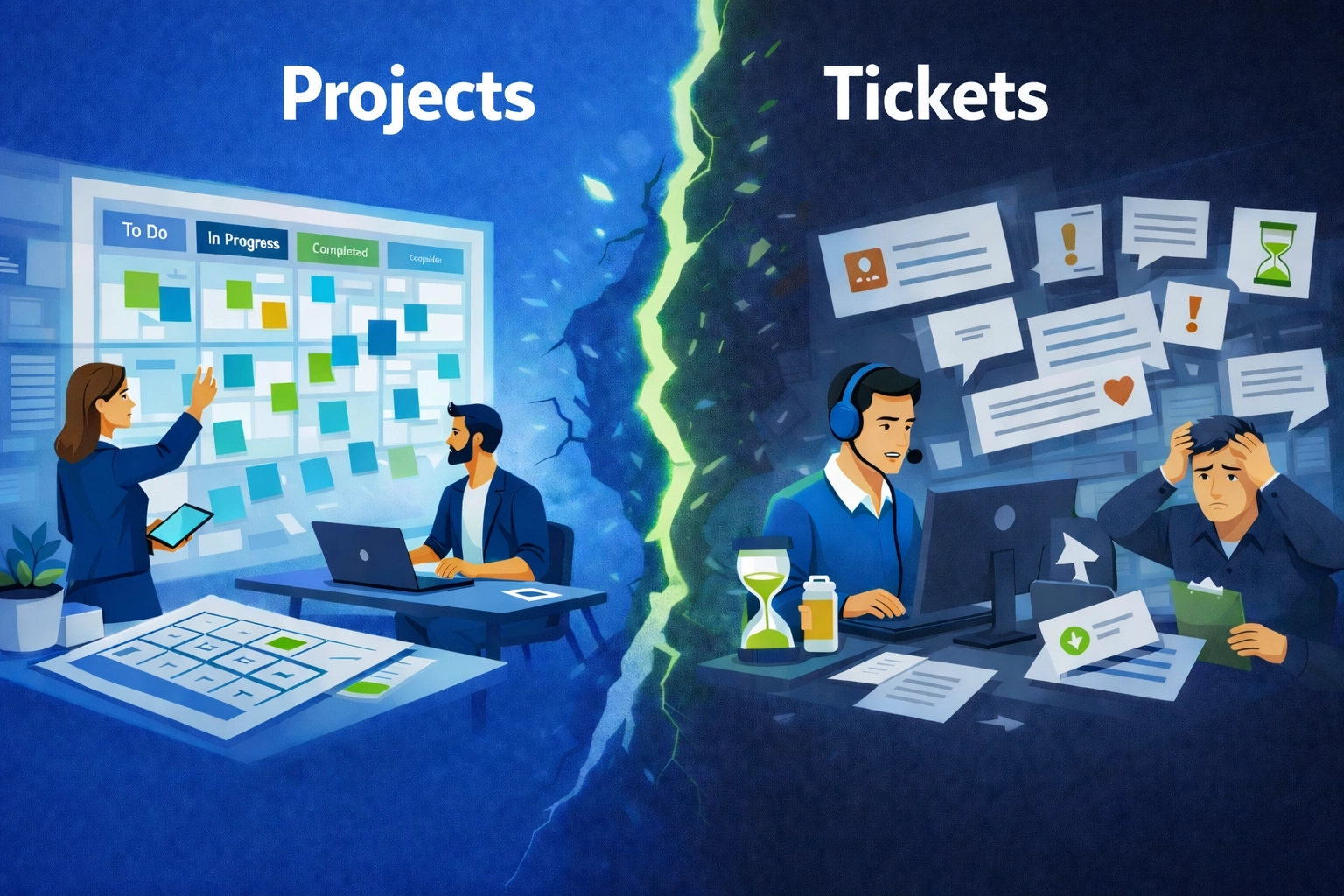 [HERO] Projects vs Tickets: The Hidden Capacity Collision That Breaks MSP Delivery