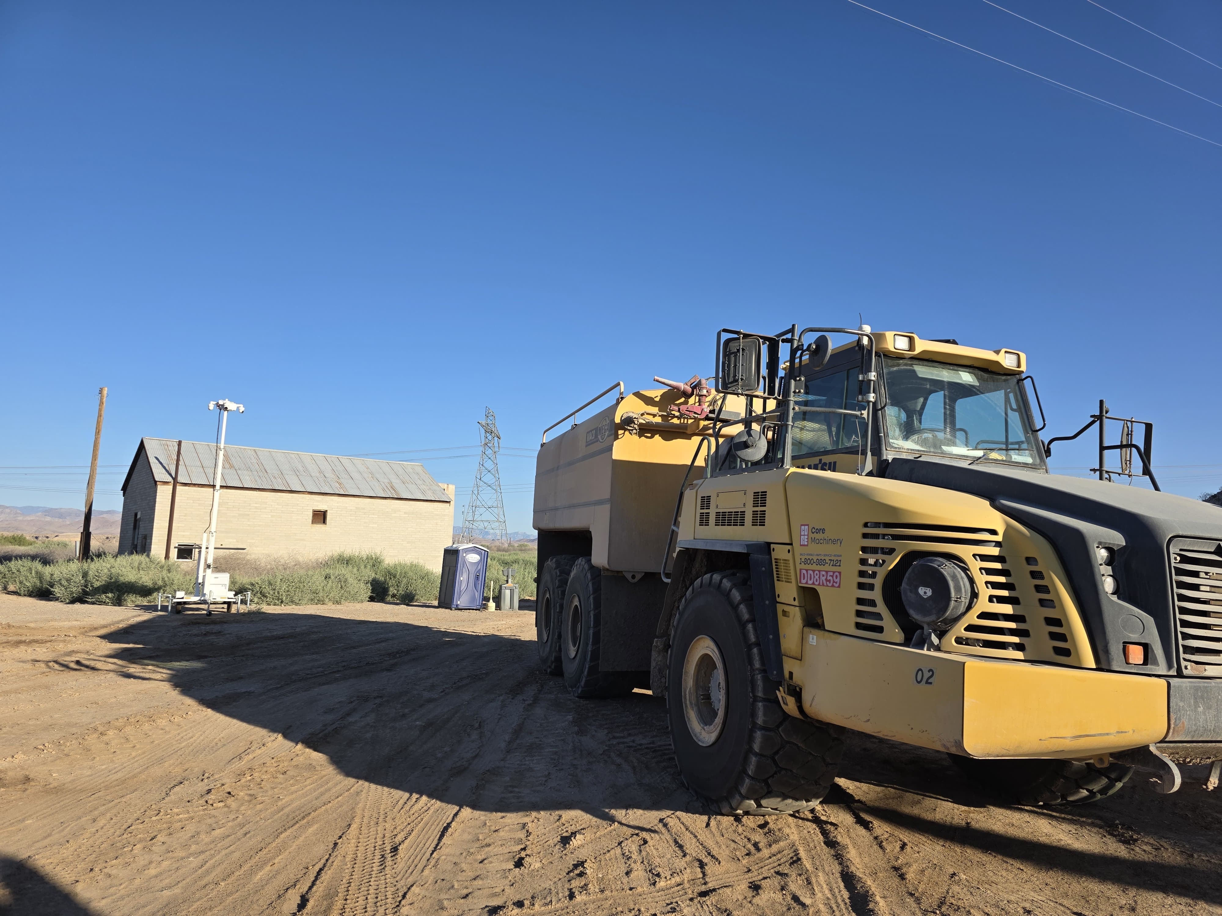 Standard Mobile Surveillance Trailer at Construction Site