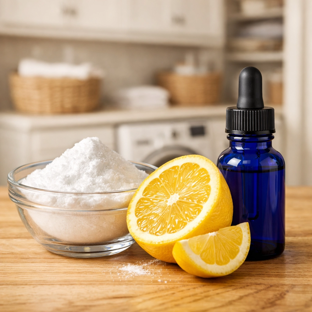 DIY natural cleaning ingredients like baking soda and lemon for apartment cleaning services in Leominster MA.