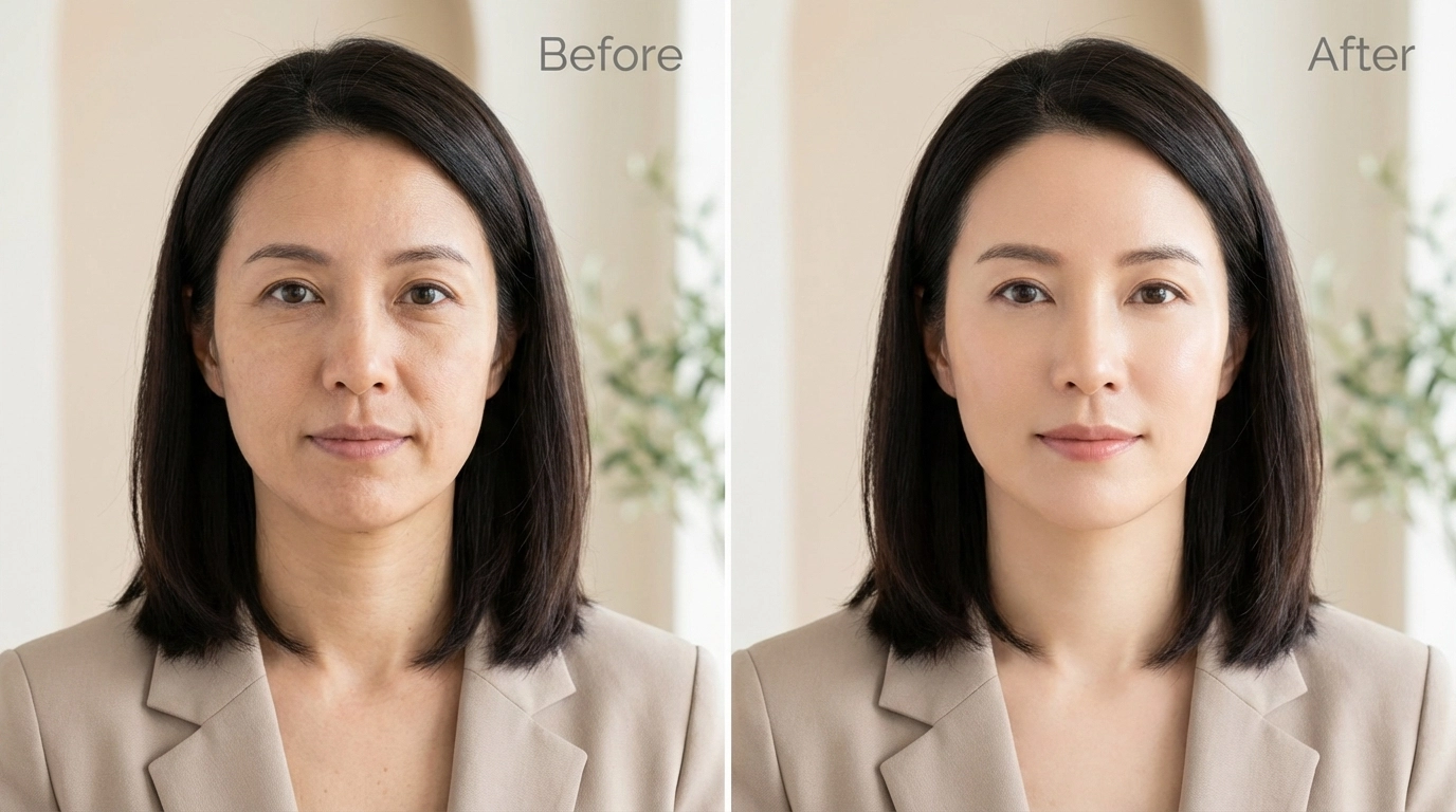PRP Before and After - Professional Woman