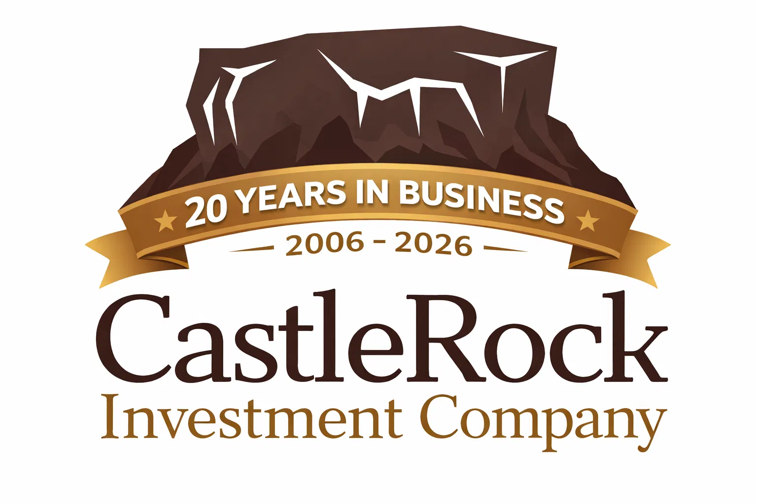 Castle Rock Investment Company's 20-year anniversary logo