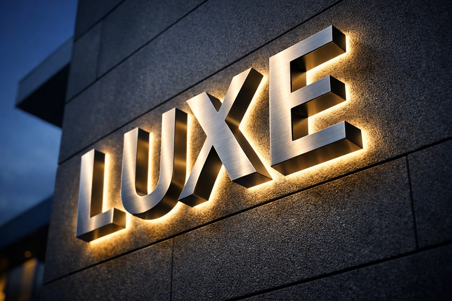 Professional 3D halo-lit channel letter signs on a modern DFW retail storefront.