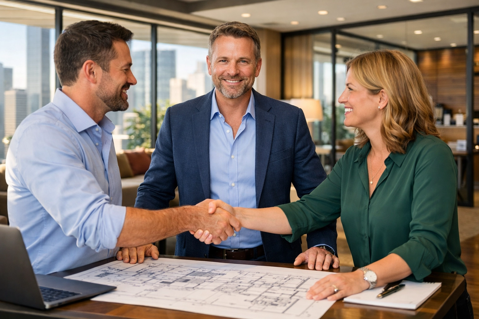 Fractional CMO facilitating alignment and a handshake between Marketing and Business Development leaders.