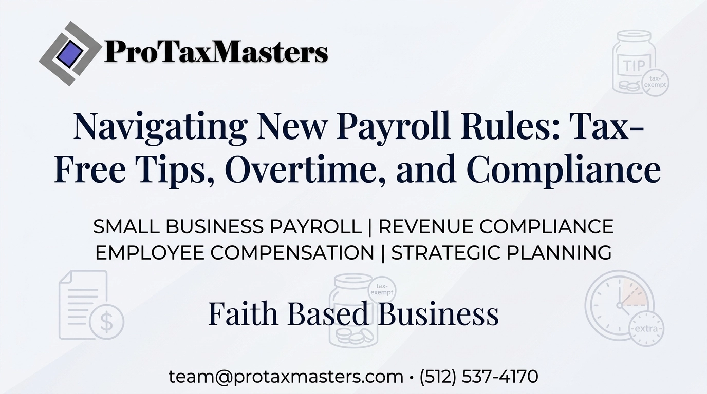 ProTaxMasters logo for small business tax services.
