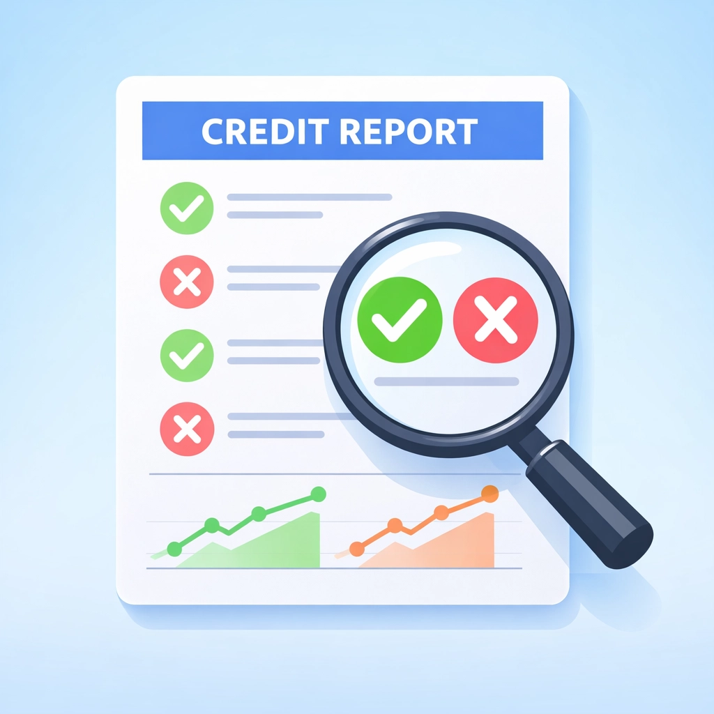 Revisión de reporte de crédito para encontrar errores y mejorar score