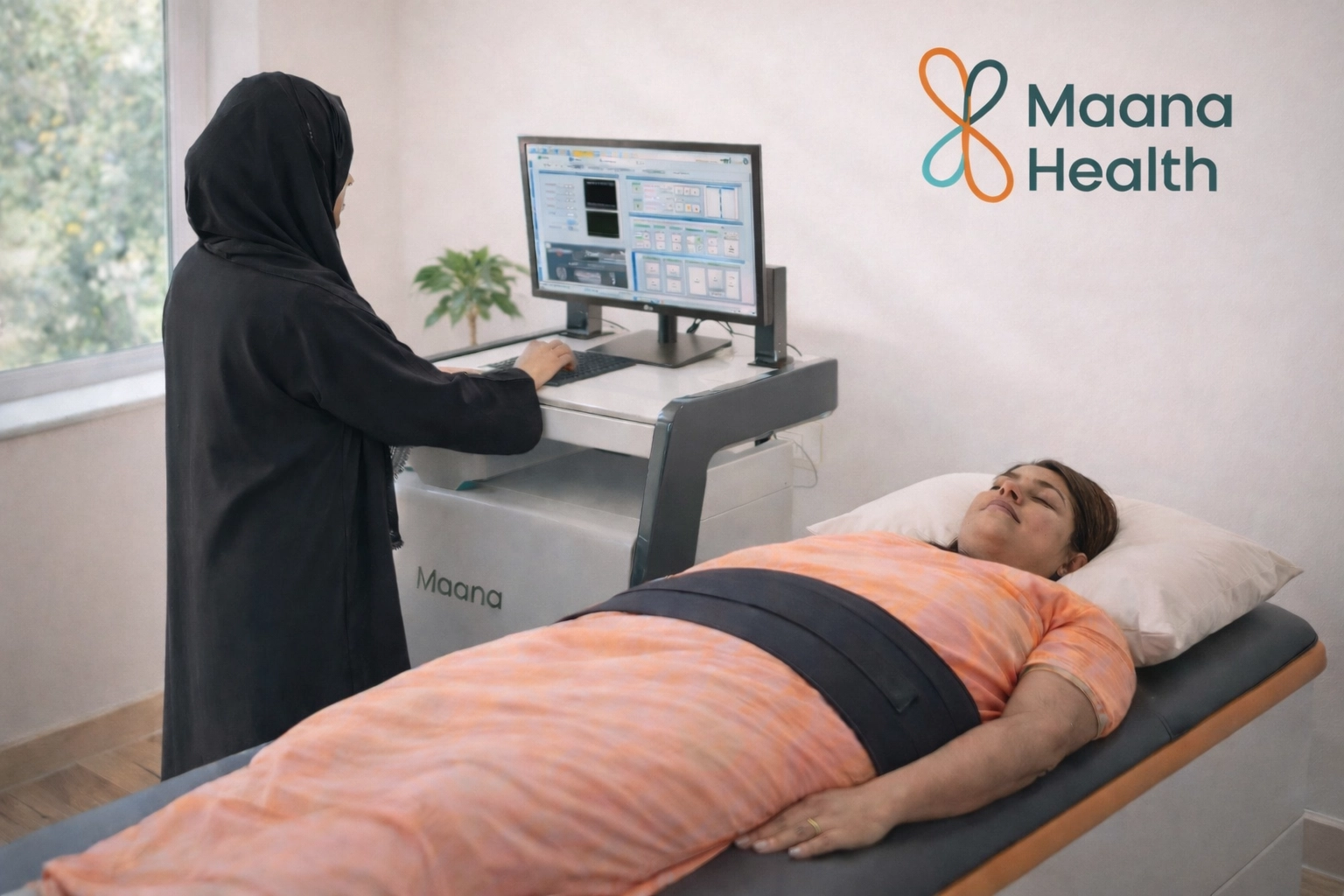 A specialist operates the KNX-7000 for precise spinal decompression