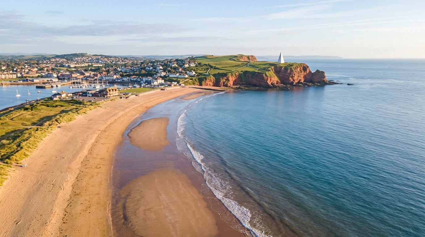 Exmouth Beach Aerial View