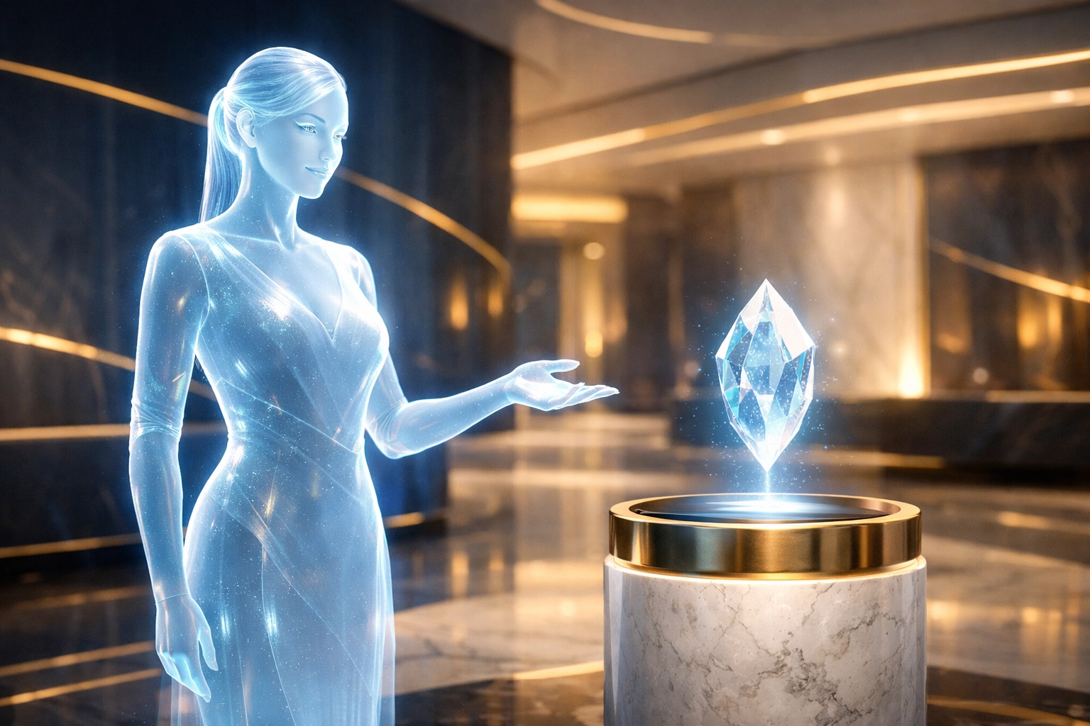 Anfitrión digital simbolizando la guía clara de una landing page profesional para captar leads.