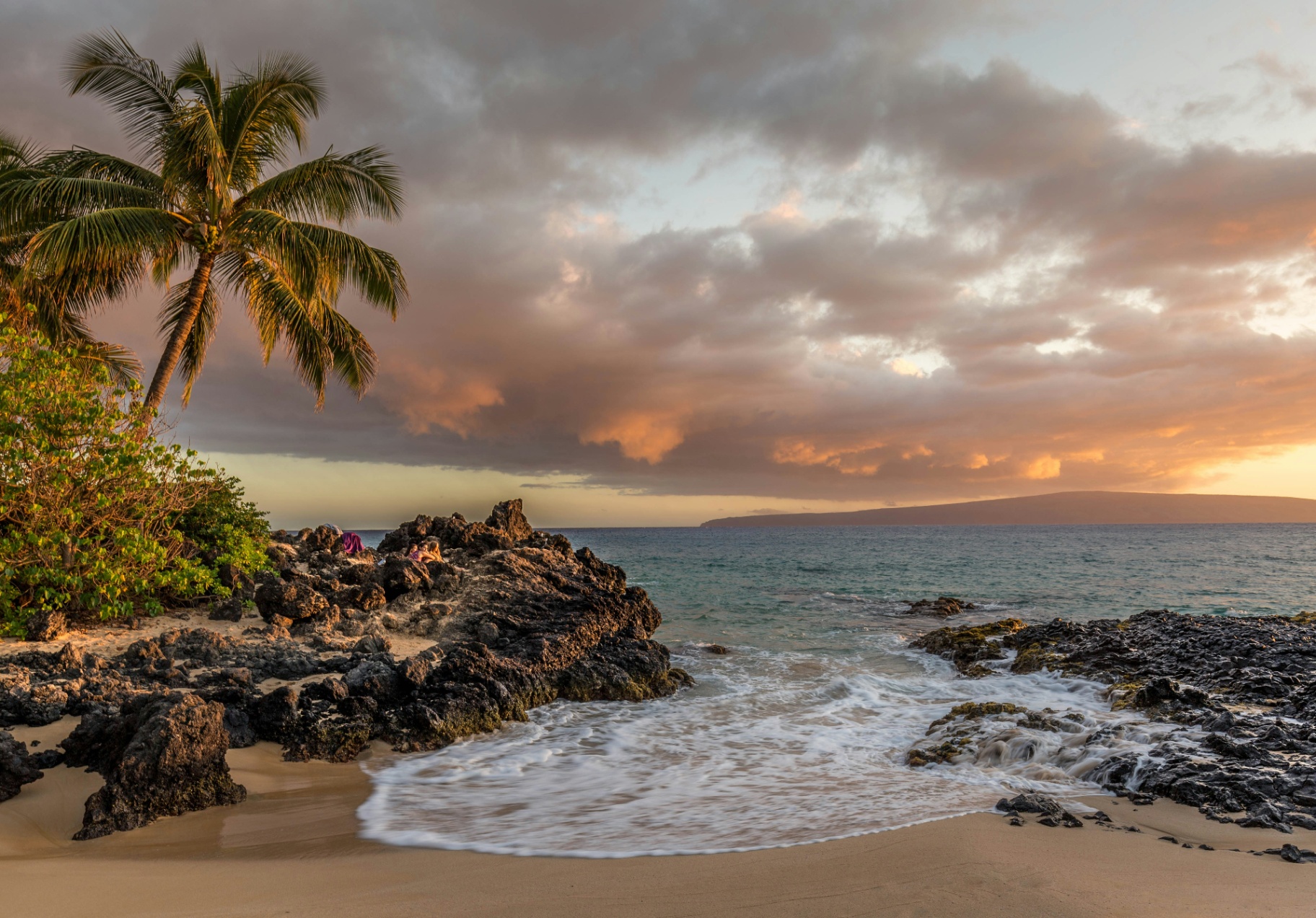 Poipu shoreline at golden hour