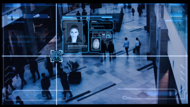 Surveillance camera view with biometric interface