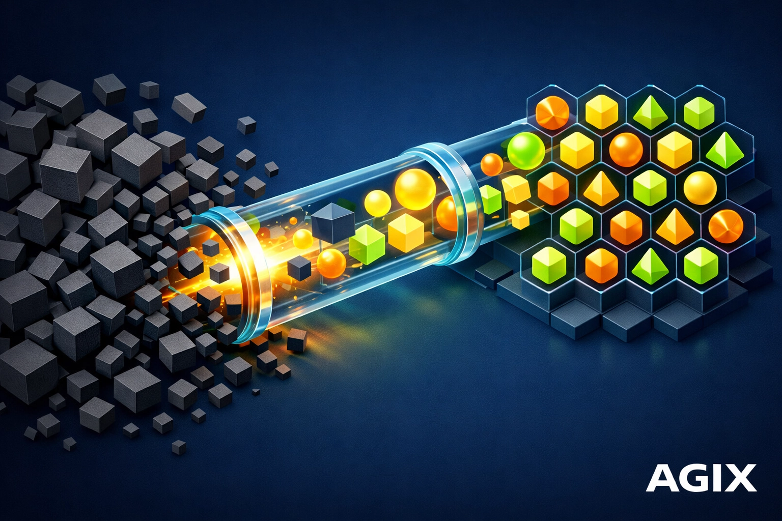Data orchestration pipeline transforming fragmented enterprise silos into a unified Knowledge AI grid for better scaling.