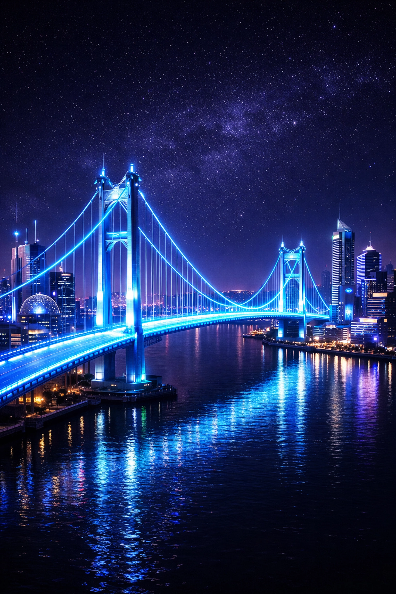 A glowing bridge of light symbolizing the role of a technology advisor in connecting strategy and AI infrastructure.