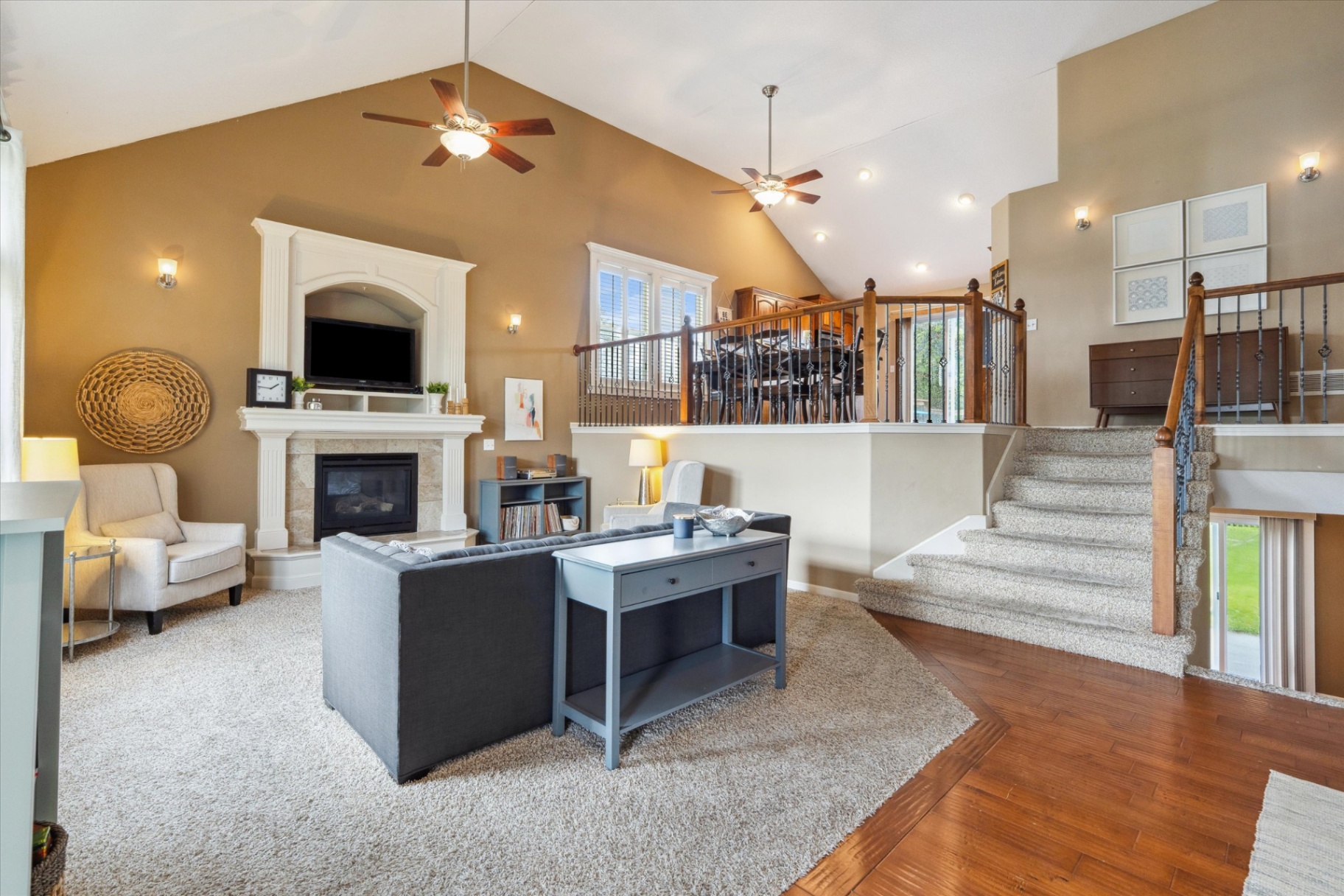 Spacious Open-Concept Living Room