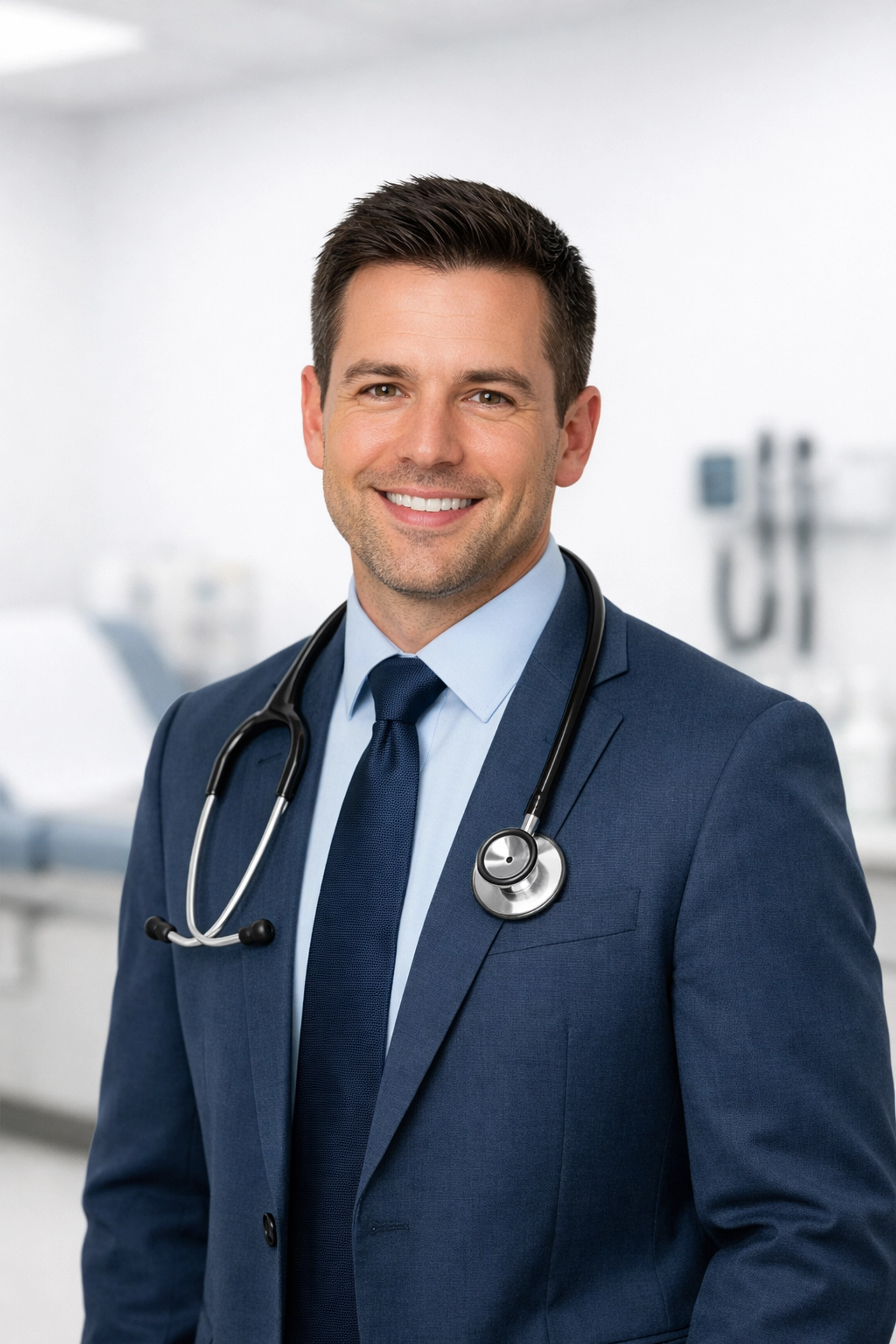 A licensed medical provider in a modern office providing professional medical weight loss supervision.