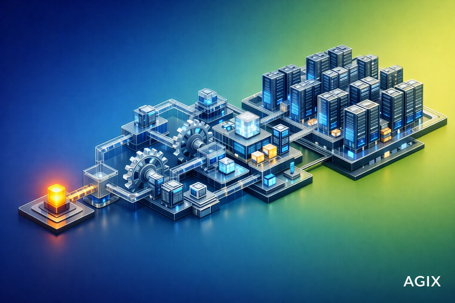 Strategic diagram of an AI scaling pipeline moving from experimental pilot to enterprise-wide ROI.