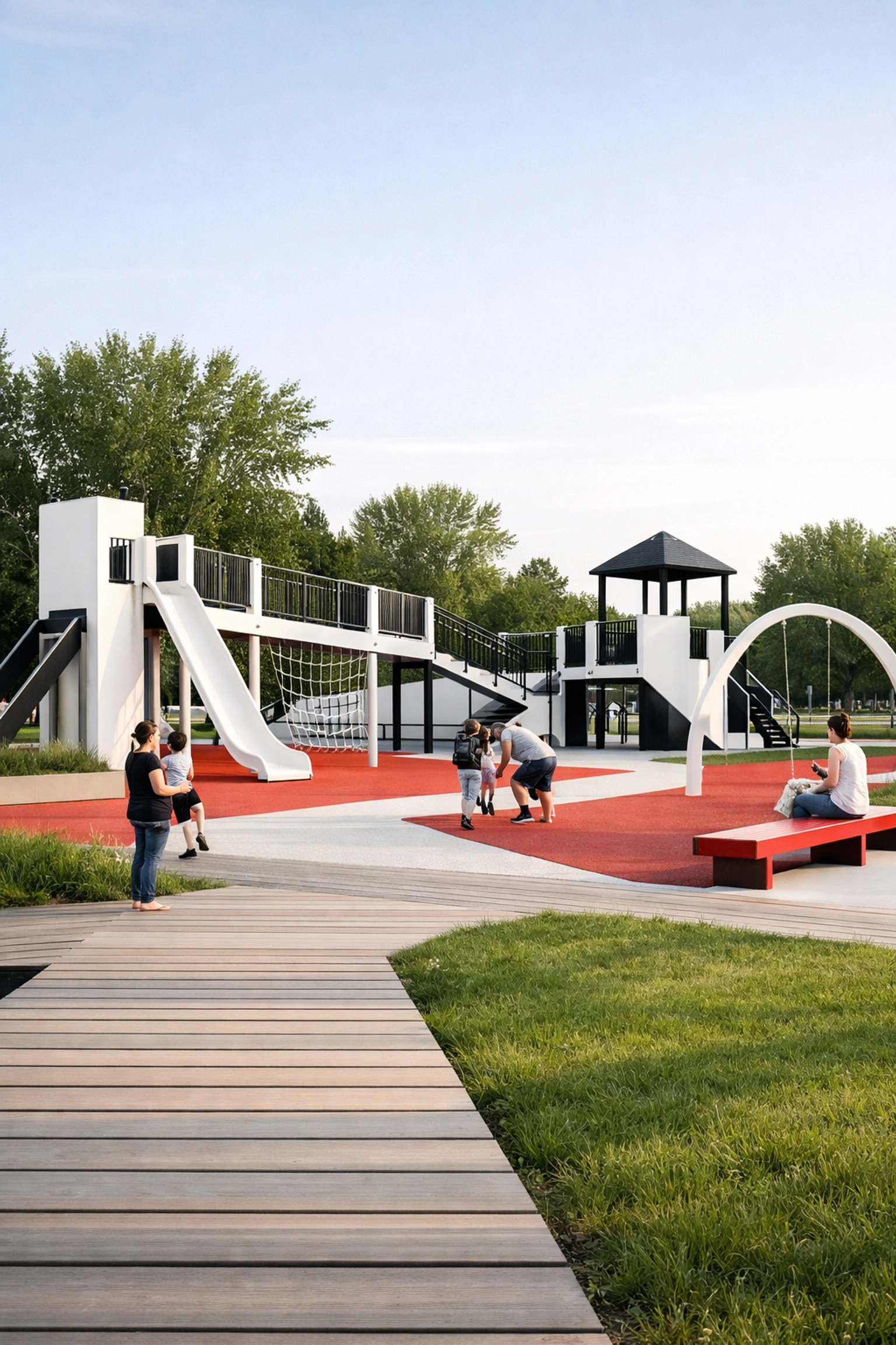 Parc municipal à Lévis offrant des espaces verts pour les familles