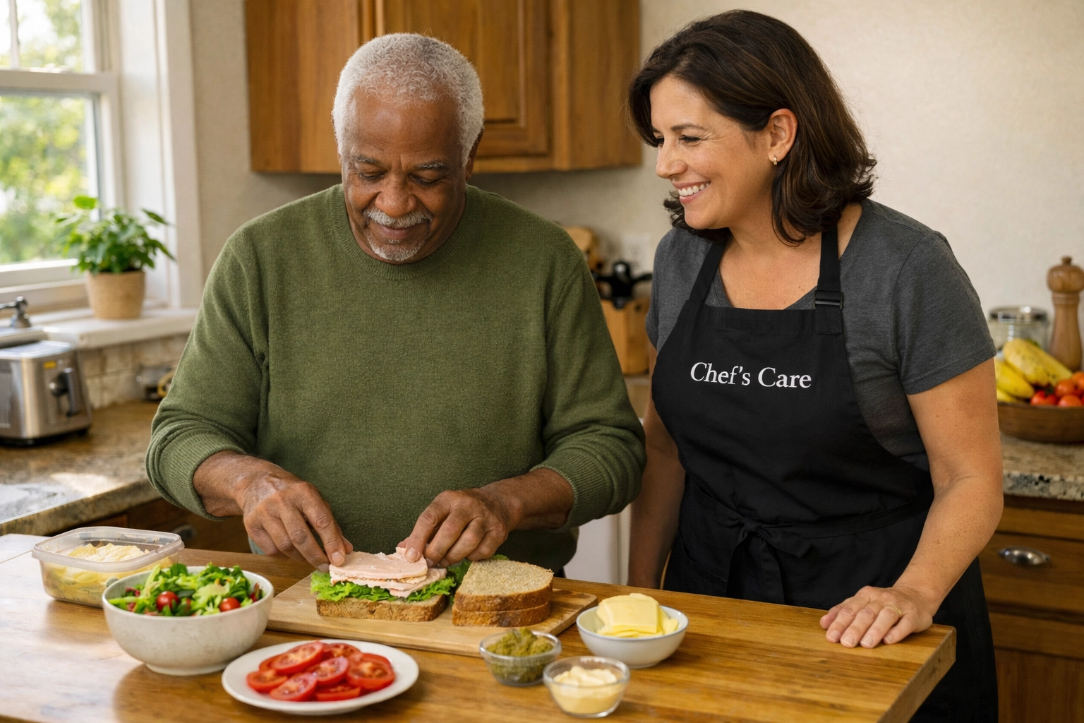 Culinary Associate providing in-home nutrition support to help a Client age at home successfully.