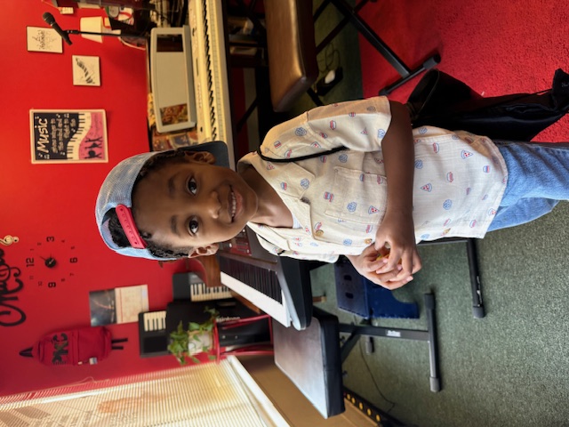 A young student in Piano Keys for Christ, LLC studio