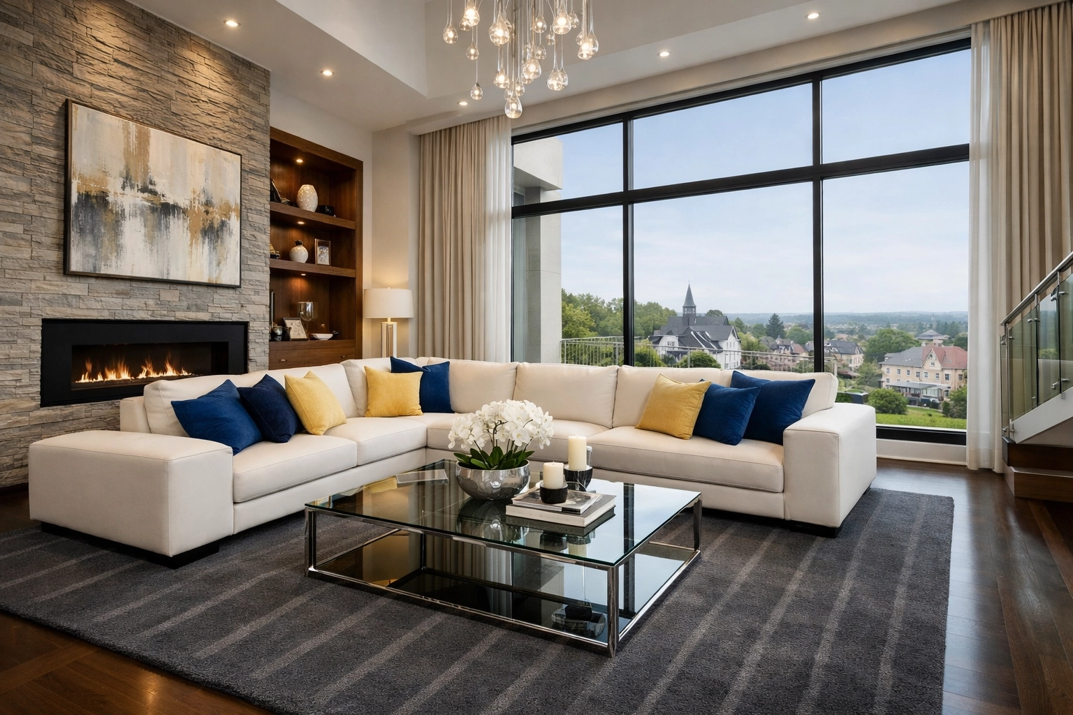 A perfectly clean living room near WPI highlighting deep cleaning Worcester quality.