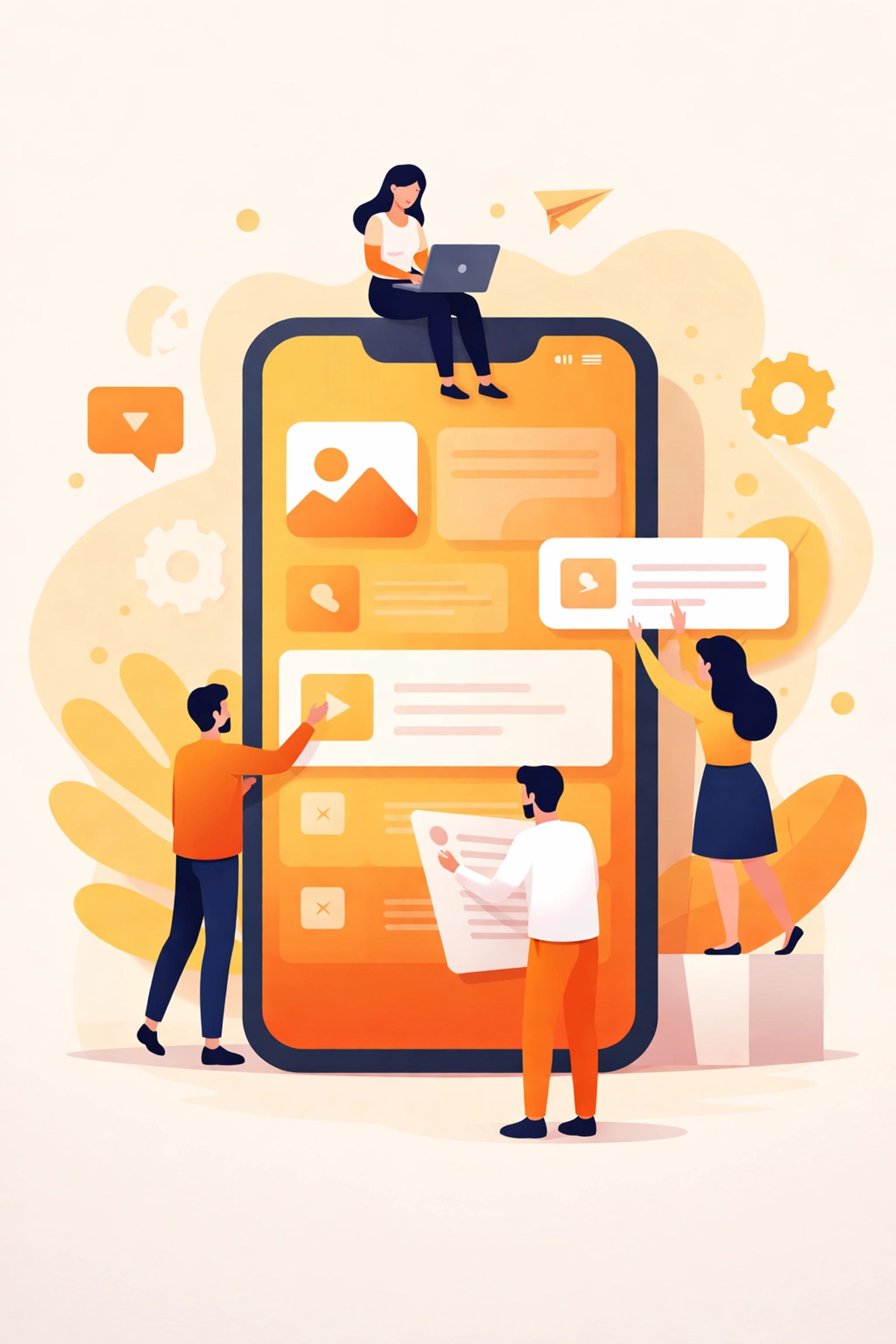 Mobile-friendly website interaction with users engaging on a smartphone, highlighting the impact of responsive web design.