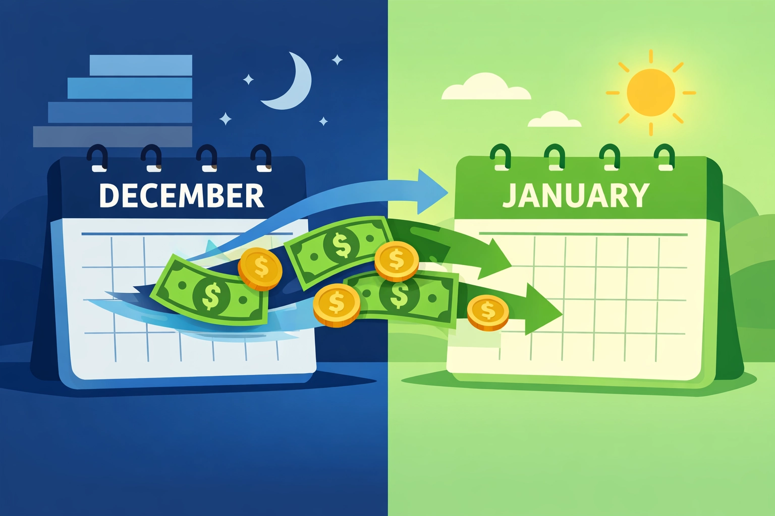 Calendar illustrating strategic income timing for 2026 tax planning