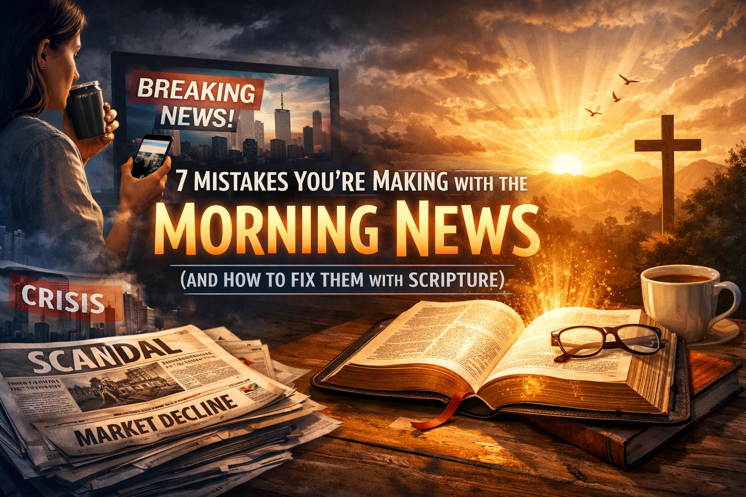 [HERO] 7 Mistakes You’re Making with the Morning News (and How to Fix Them with Scripture)