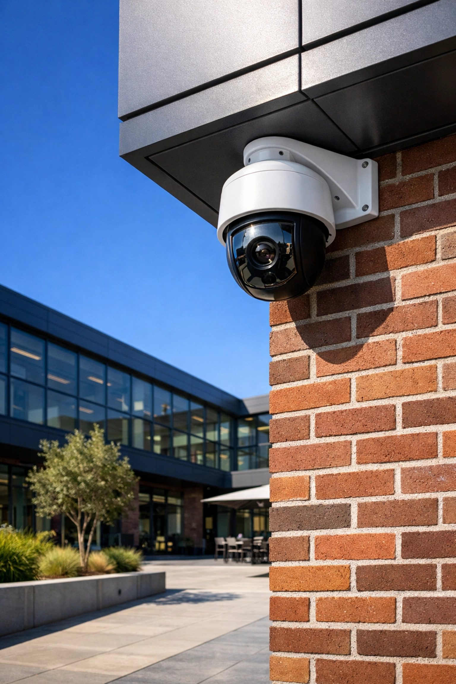 Commercial security camera for business property loss prevention and enhanced liability protection.