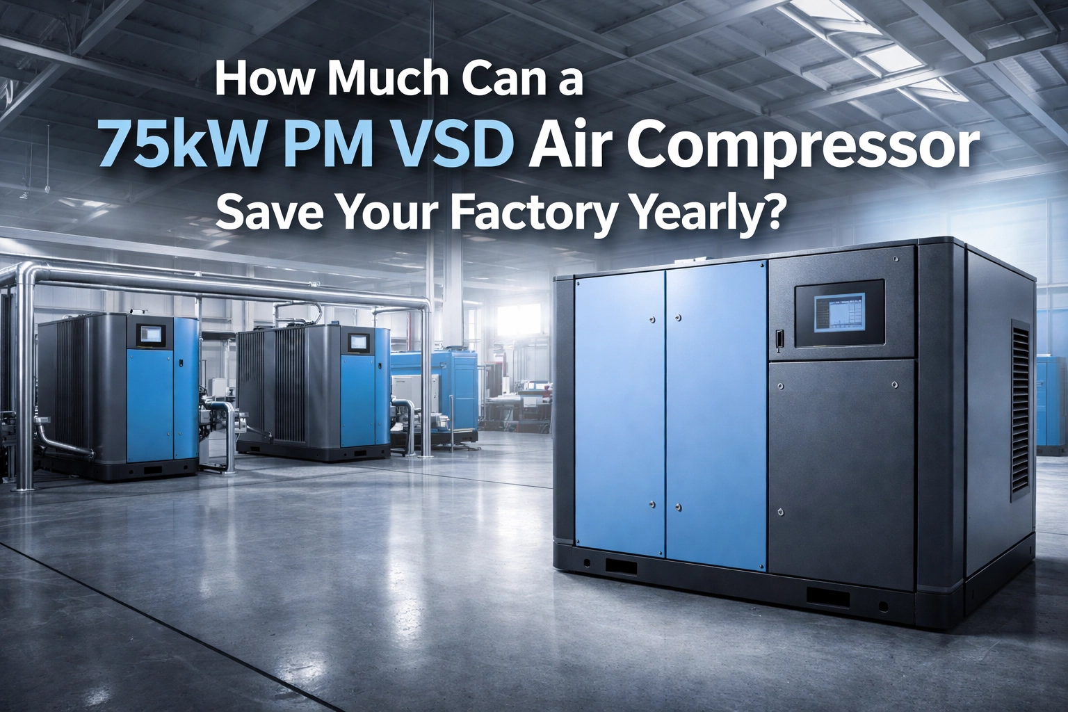 How Much Can a 75kW PM VSD Air Compressor Save Your Factory Yearly?