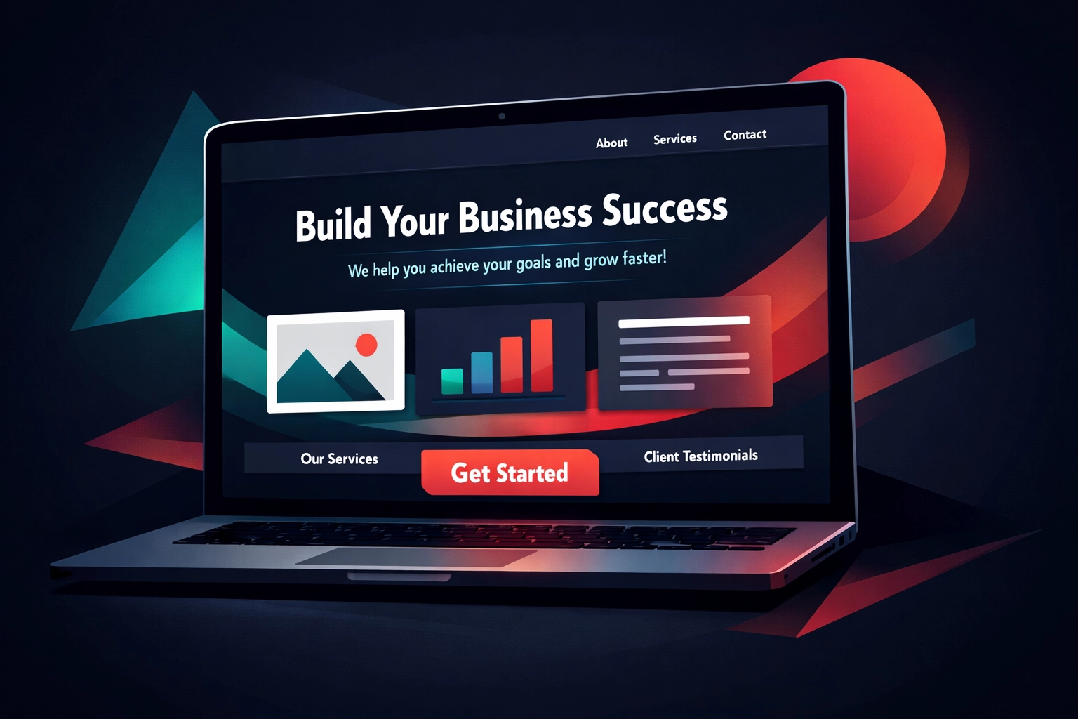 Modern website homepage with clear messaging and prominent call-to-action button