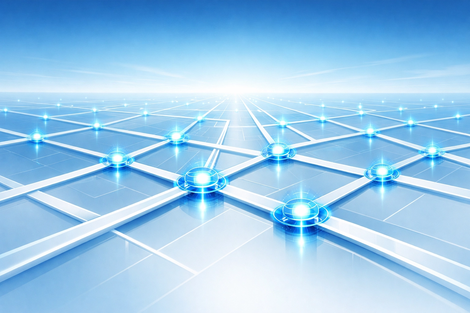 Digital network paths illustrating a scalable business architecture powered by custom automation.