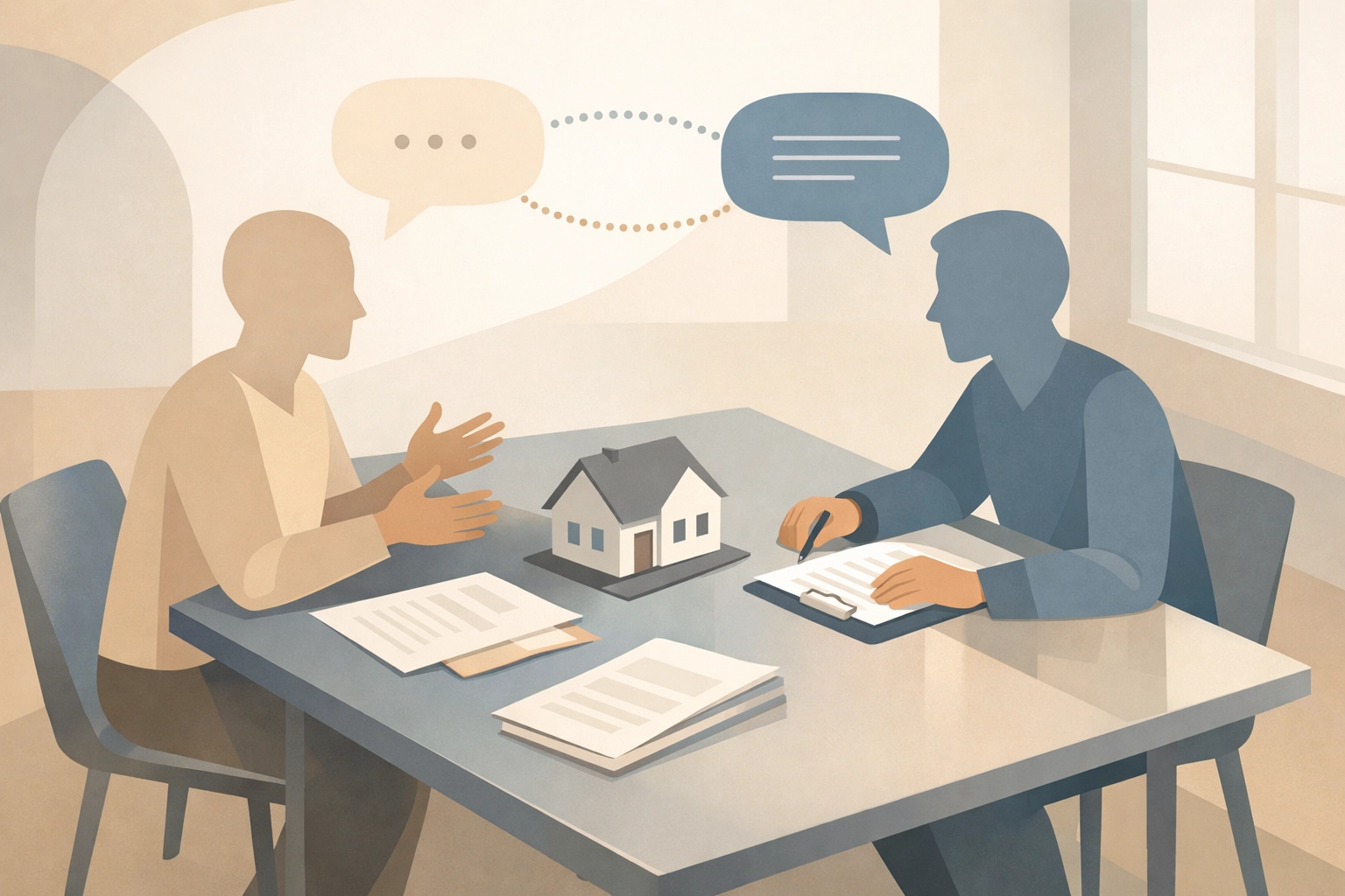 Real estate negotiation between home buyer and seller in Spokane market