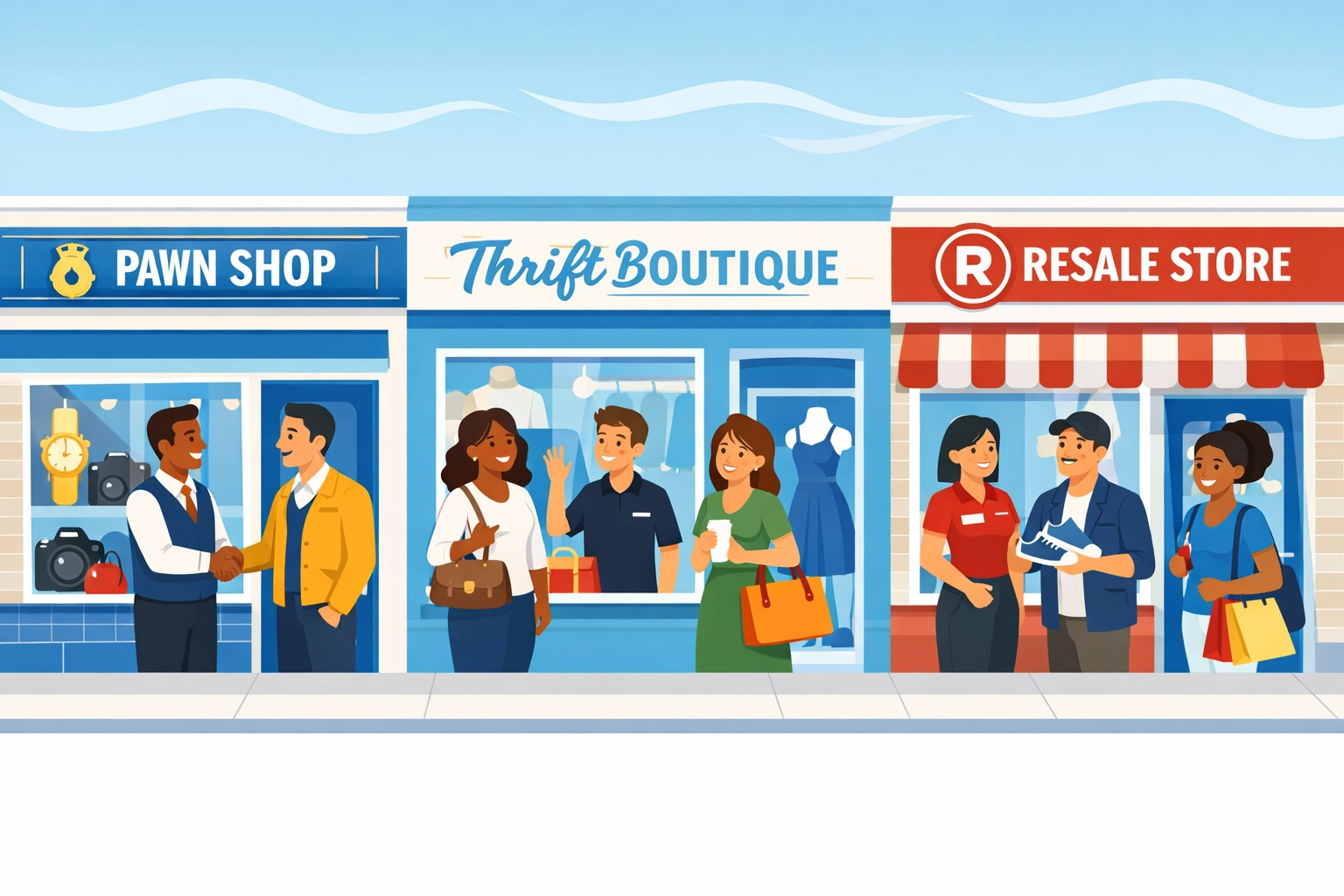 Pawn shops, thrift stores, and resale boutiques authenticating luxury items with confidence