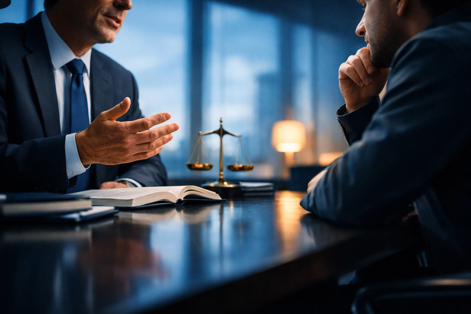 Divorce lawyer consultation meeting with client in Virginia Beach