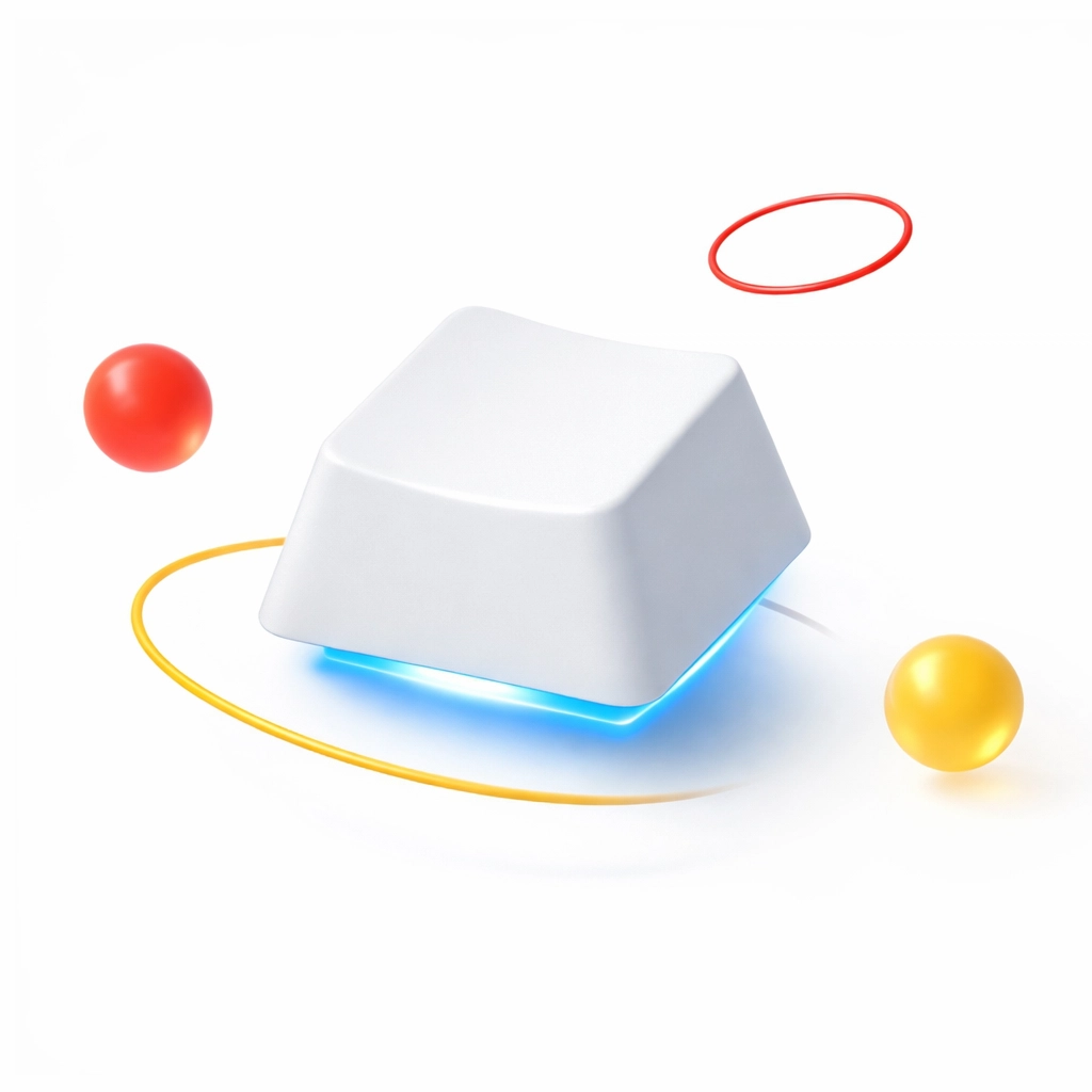 Sleek keyboard key illustrating the Ctrl+B shortcut used to reclaim 4 hours a week.