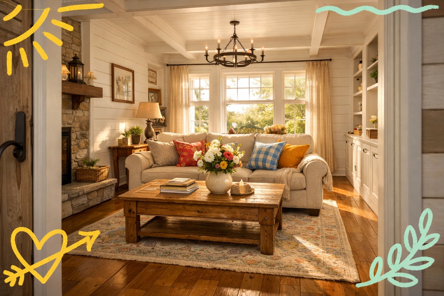 Beautifully staged Cobb County living room showcasing move-in ready home appeal for buyers