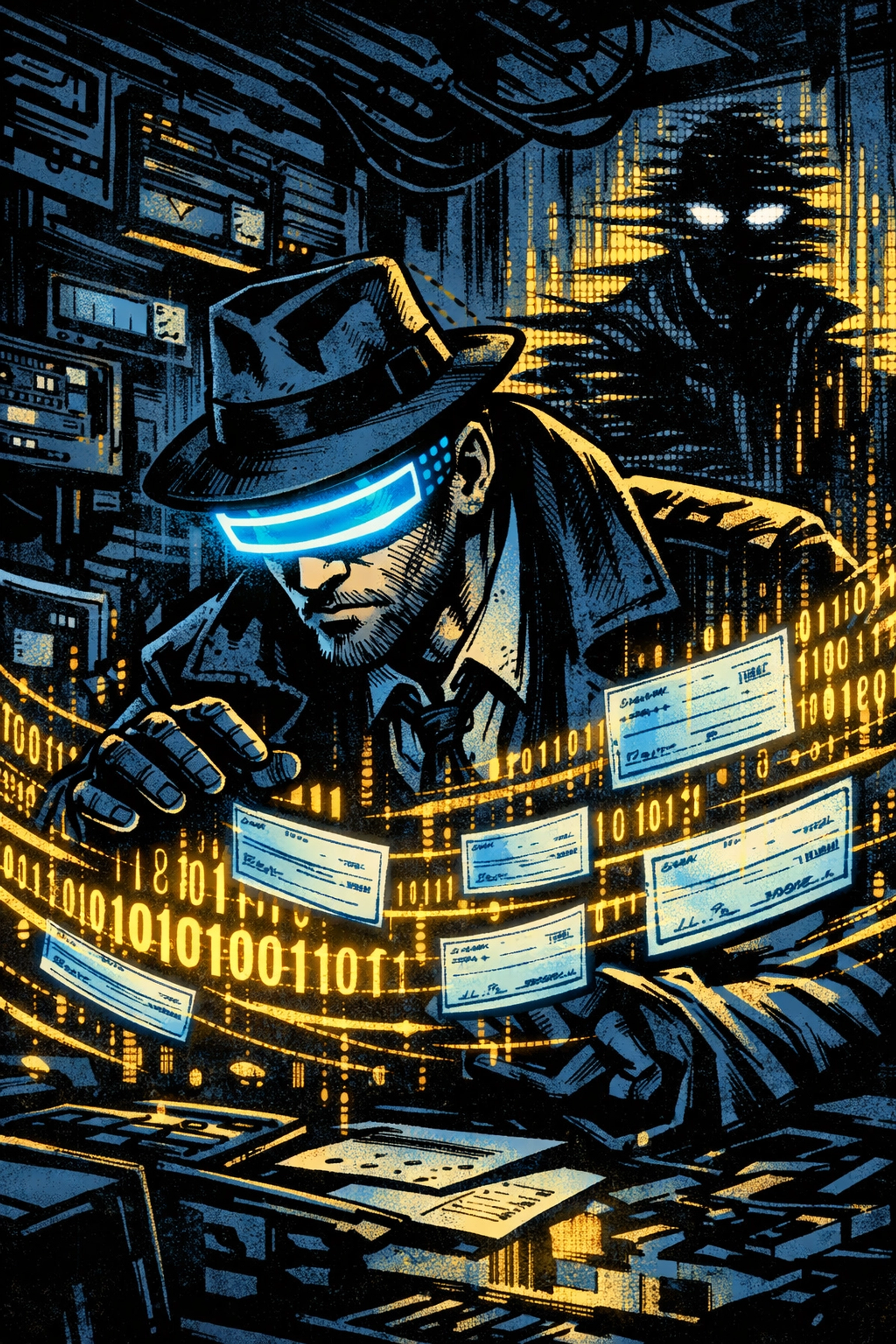 Digital detective scanning ACH payment processing data for fraud and 2026 Nacha compliance.