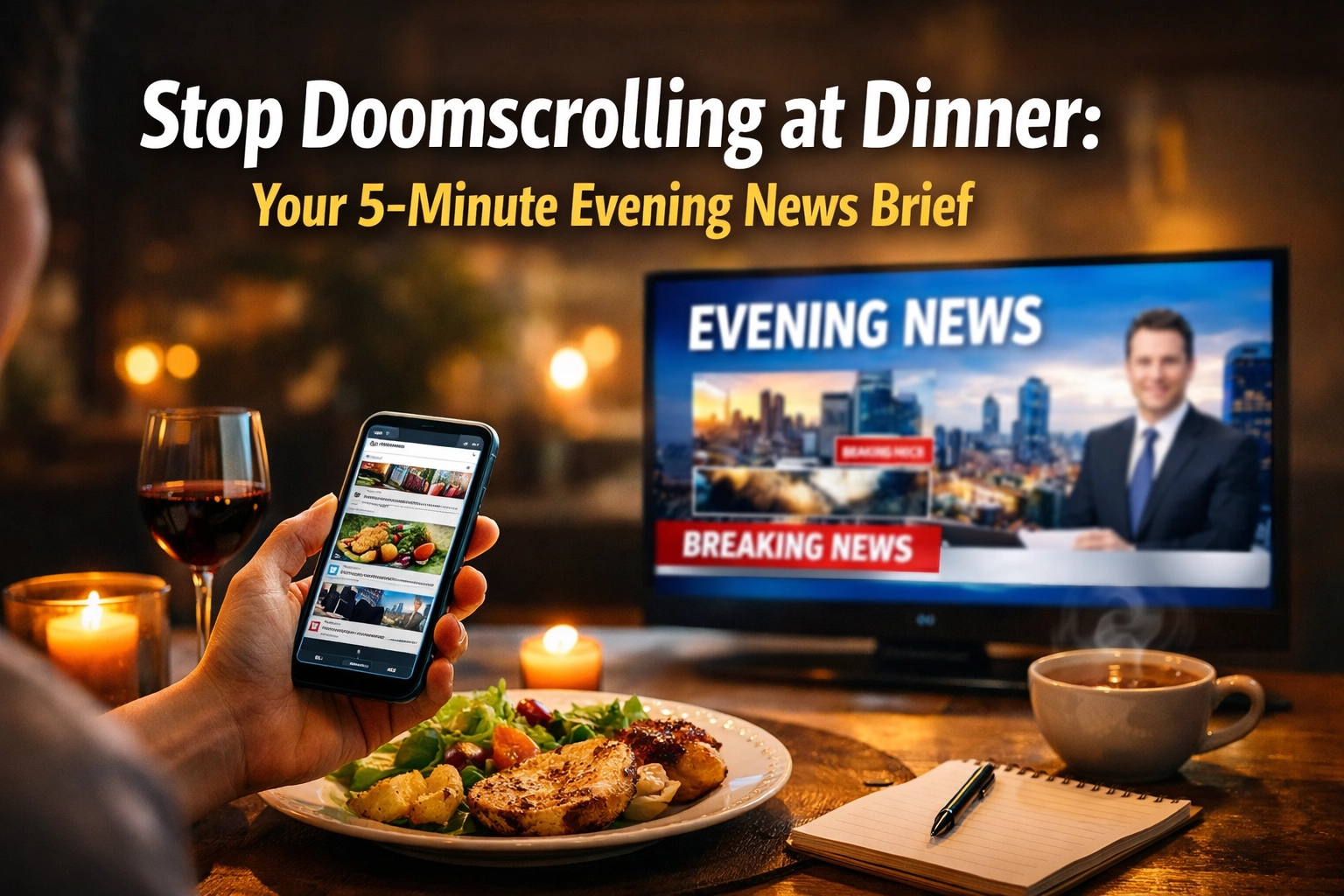 [HERO] Stop Doomscrolling at Dinner: Your 5-Minute Evening News Brief