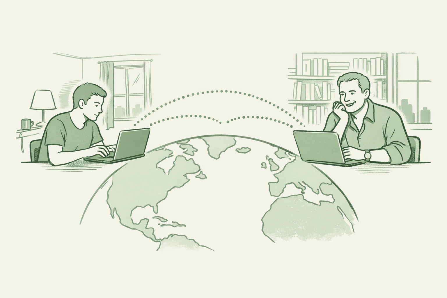 Gay mentorship across continents: young man in Eastern Europe connects digitally with New York mentor