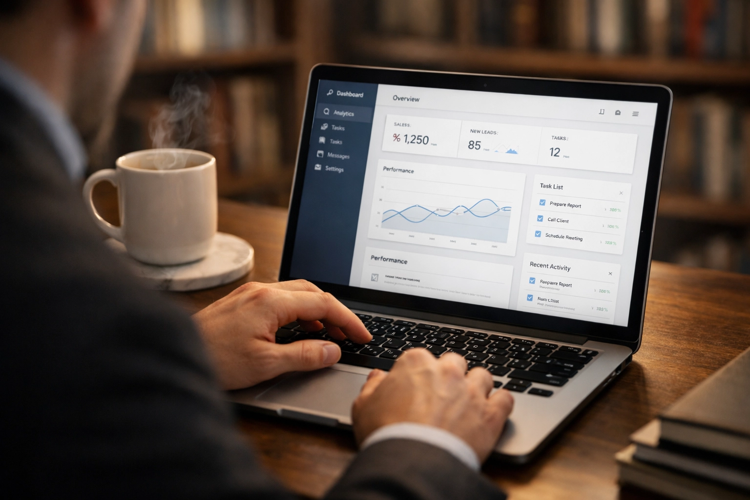 Tax professional using a digital onboarding portal for service bureau software training and reporting.