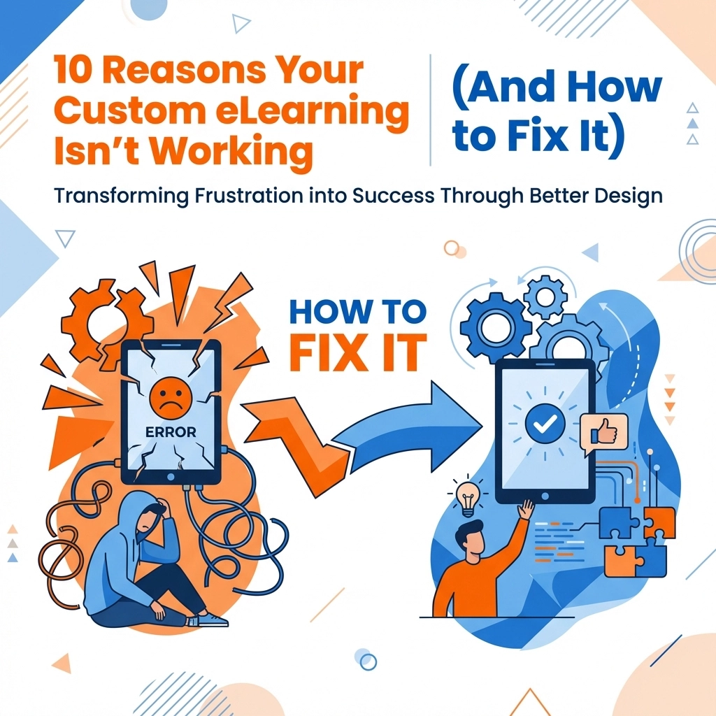 Custom eLearning troubleshooting hero image