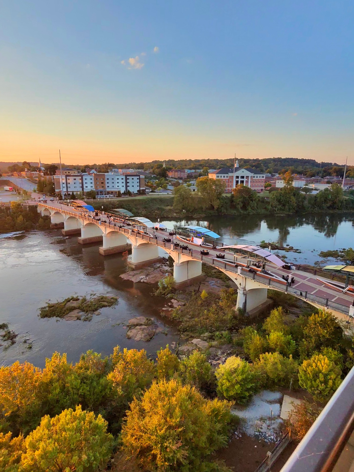 Historic Pedestrian Bridge at Sunset