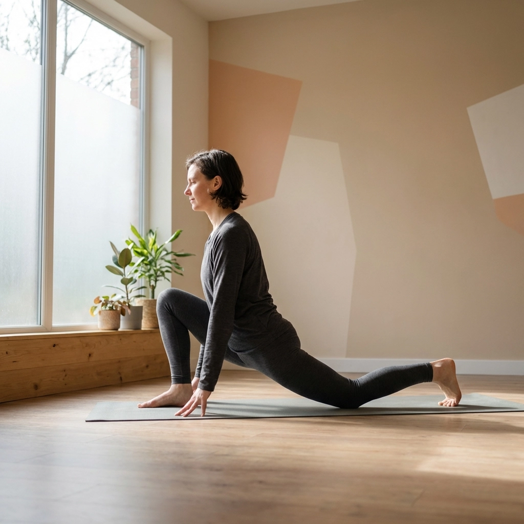 Person stretching on yoga mat showing recovery and flexibility as part of foundational fitness