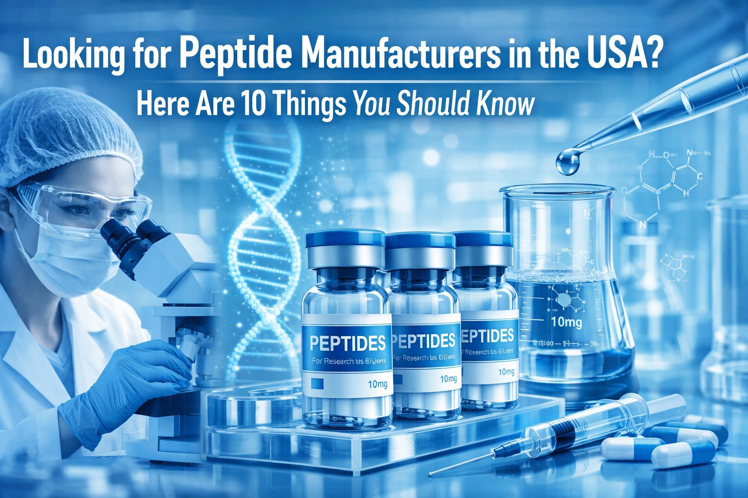 [HERO] Looking for Peptide Manufacturers in the USA? Here Are 10 Things You Should Know