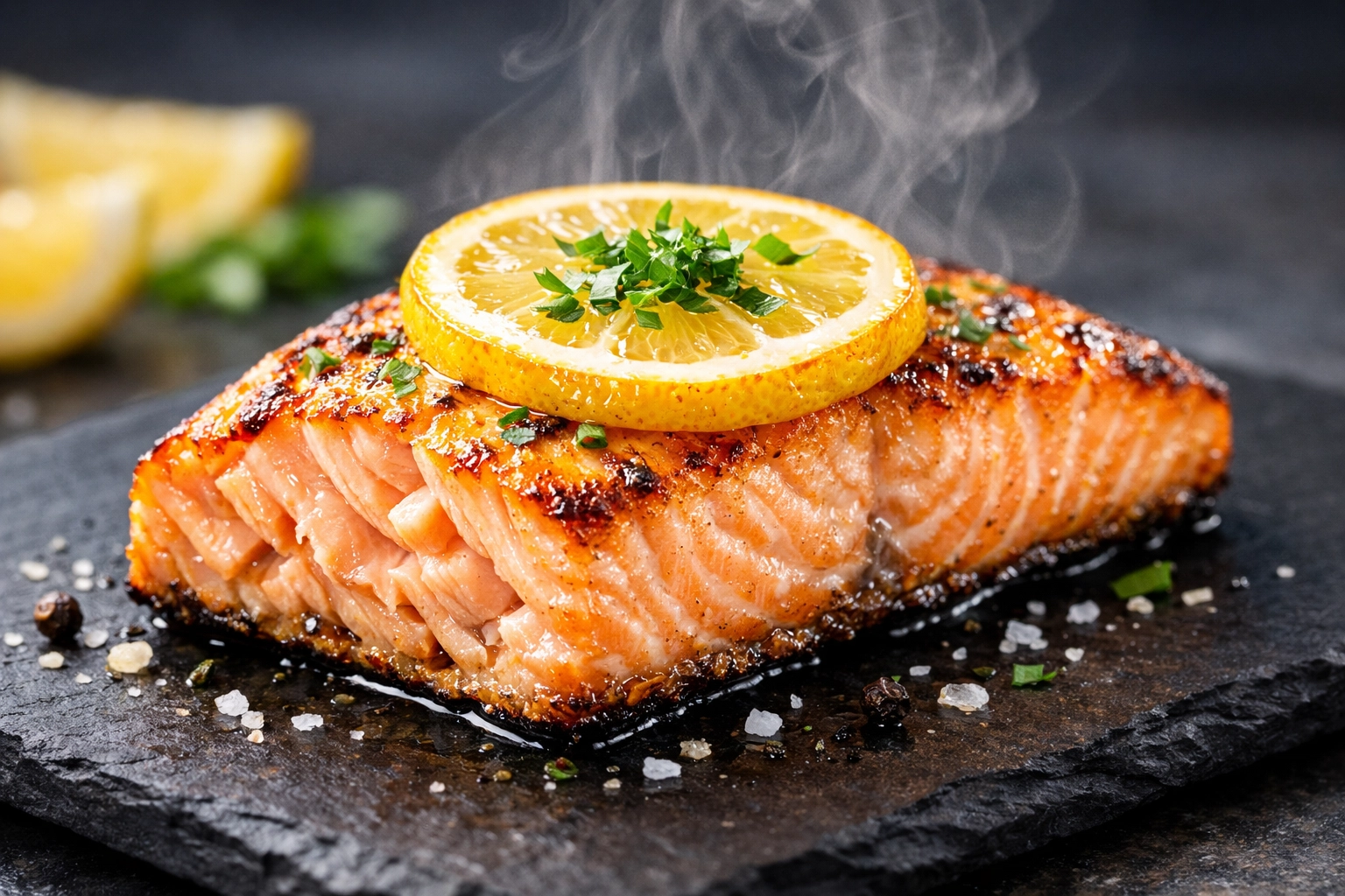 30 Weeknight Dinners Ready in 20 Minutes Crispy air fryer salmon with lemon, a healthy 5-ingredient dinner perfect for busy weeknights.