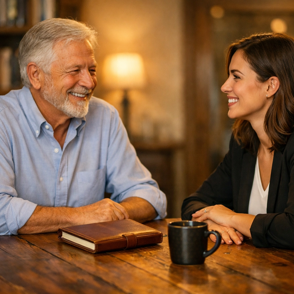 Business owner discussing a phantom stock plan and leadership transition with a successor.