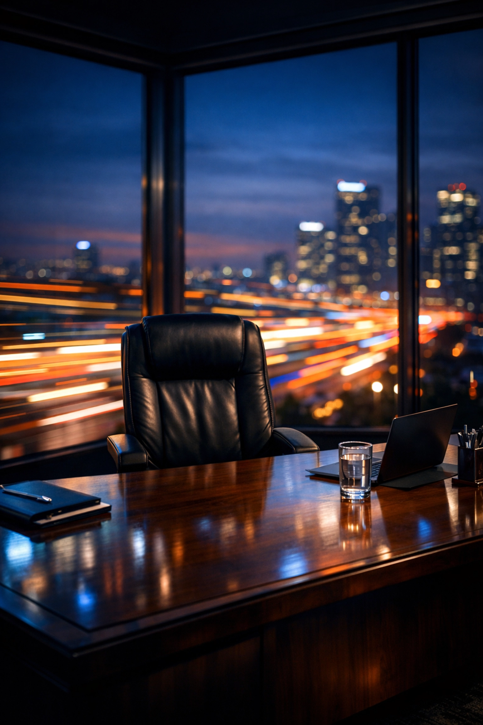 Empty office chair representing a startup leadership vacancy and the cost of slow executive hiring.