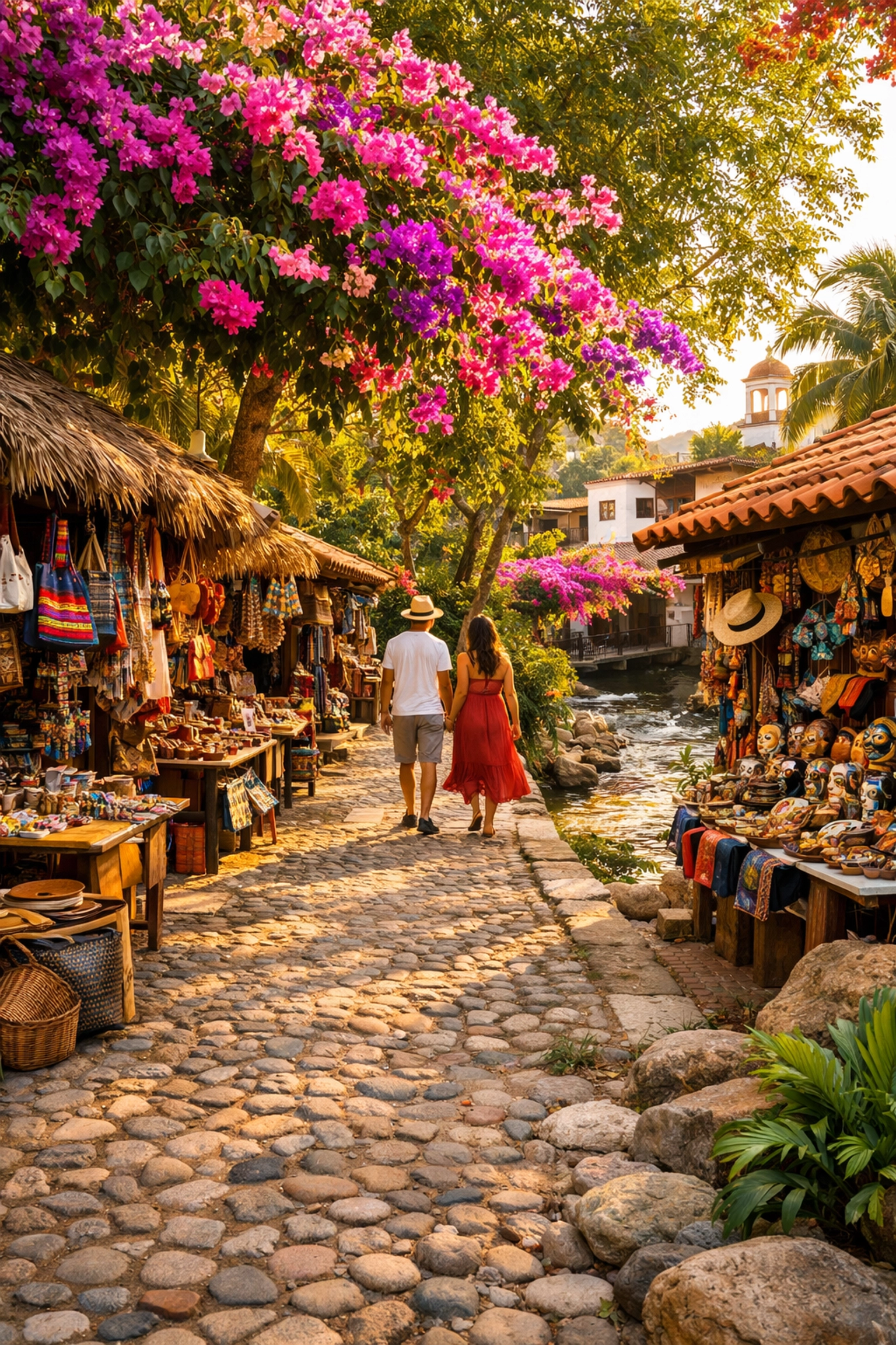 Cuale River Island artisan market in Puerto Vallarta's Zona Romántica, a romantic hidden gem for couples