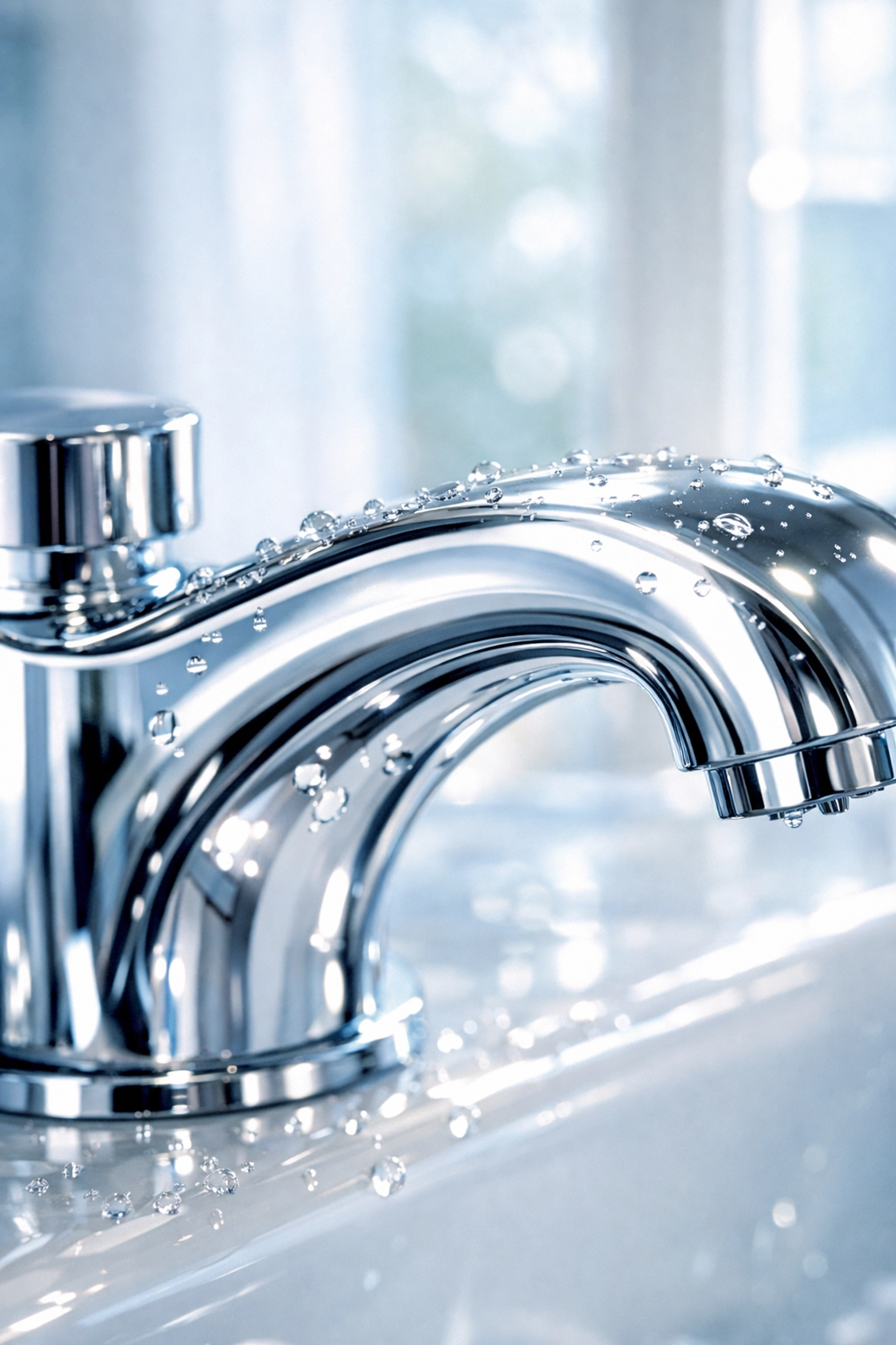 Sparkling chrome faucet showcasing professional cleaners MA results with eco-friendly house cleaning.