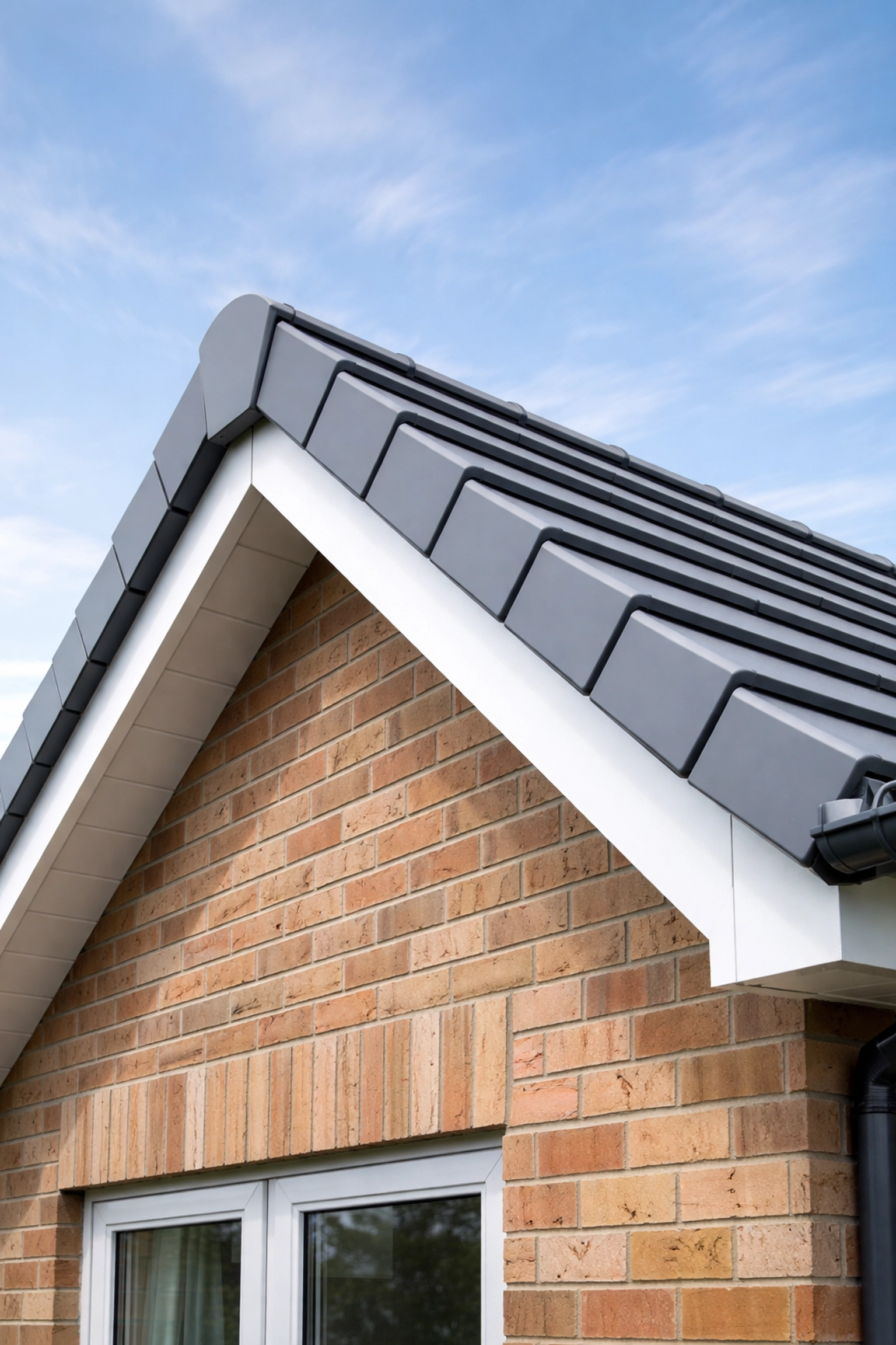 Modern dry verge system on a Northern Ireland home, highlighting durable, maintenance-free roof edge protection